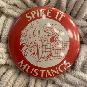 Vintage Volleyball Button